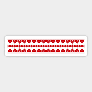 Hearts Vintage pattern Sticker